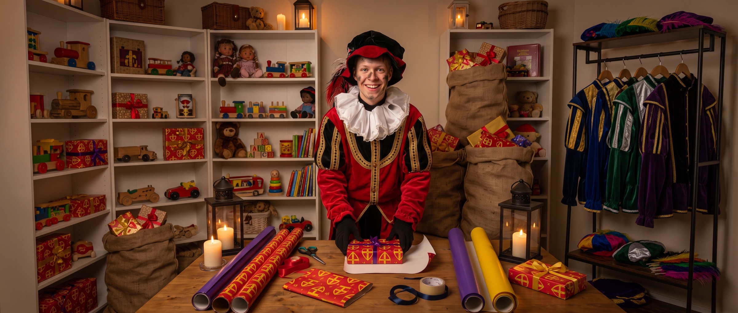 Sinterklaas van De Sintspecialist, Pietenpak huren